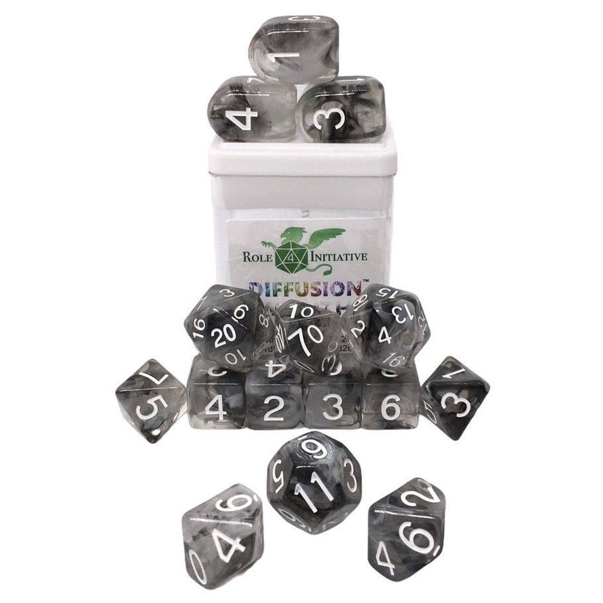 Role4Initiative 15ct Polyhedral Dice Set - Diffusion Wraith