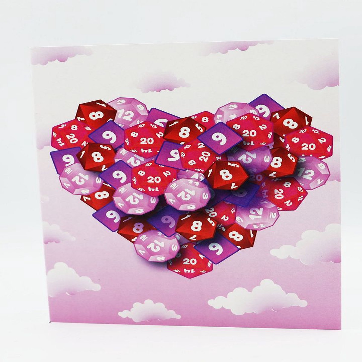 Valentine's Day Card Hearts in the Clouds