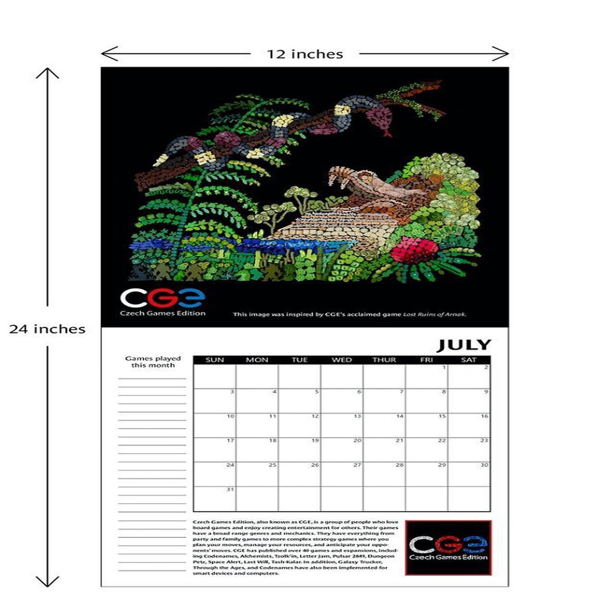 Board Game Mosaic Calendar