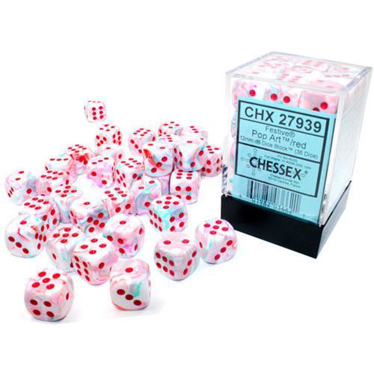 Chessex 12mm D6 Set Festive Pop Art/Red (27939)