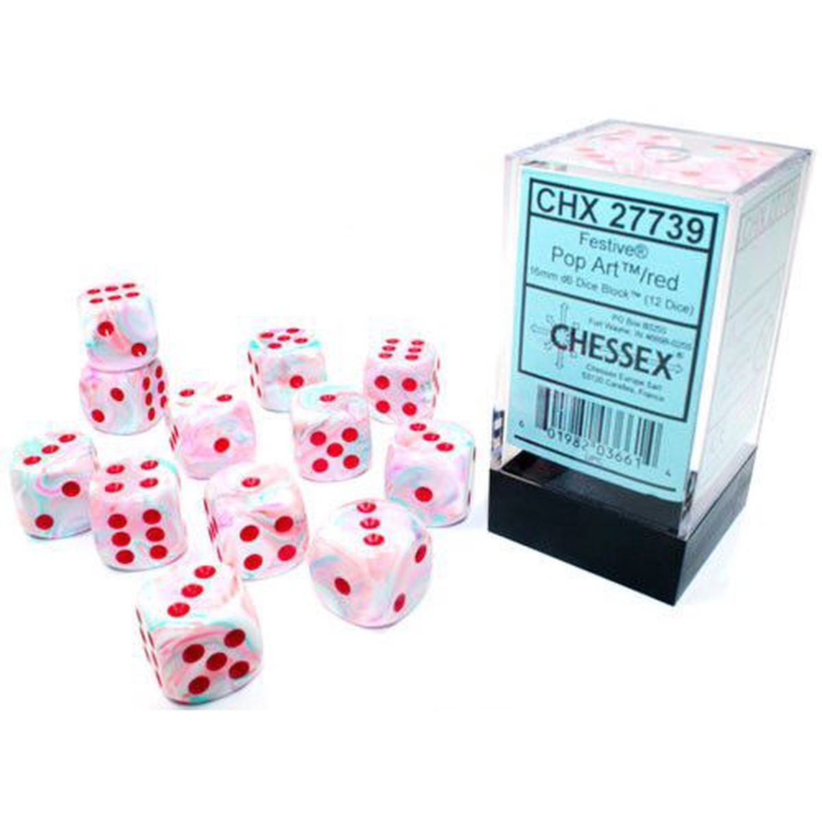 Chessex 16mm D6 Set Festive Pop Art/Red (27739)