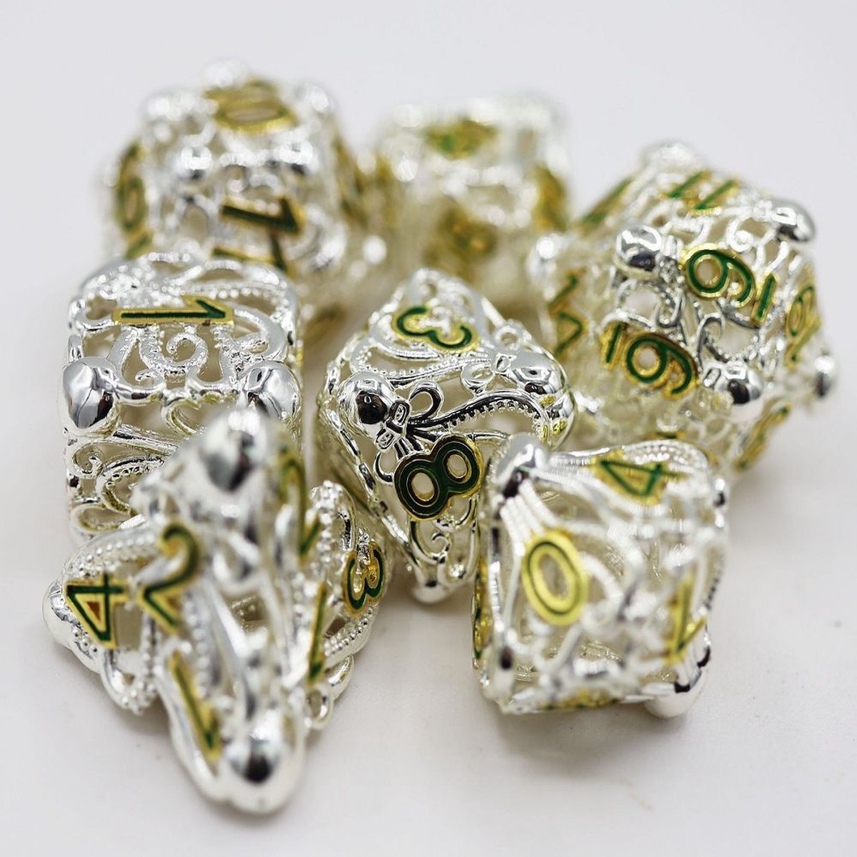 Foam Brain 7ct Metal Dice Set - Celestial Mind Eater