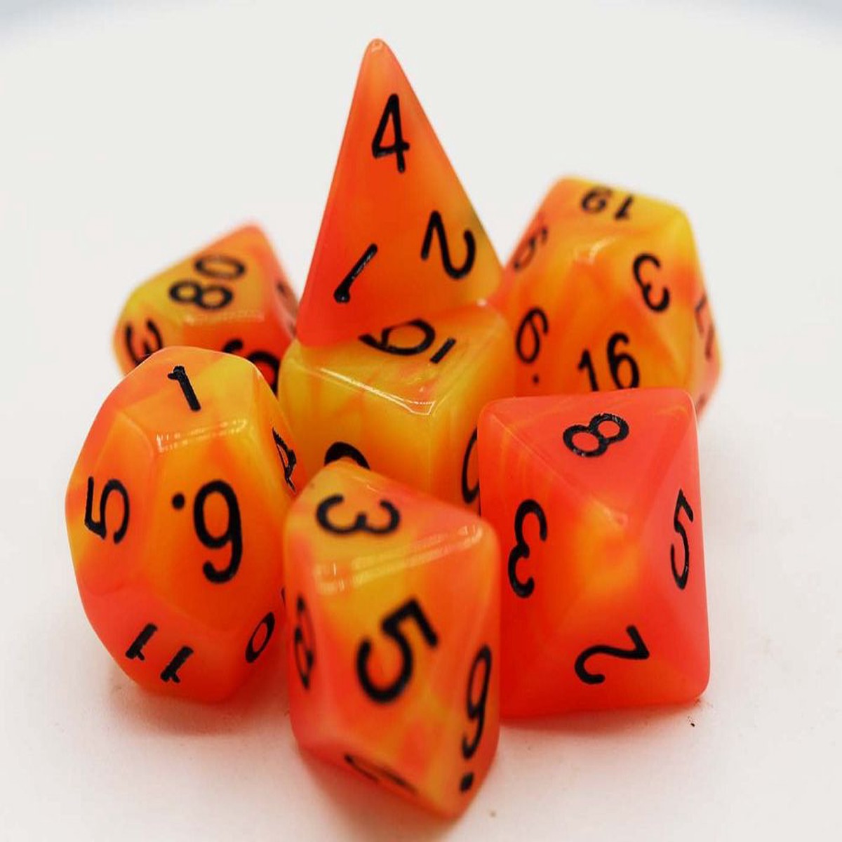 Foam Brain 7ct Resin Glow in the Dark Dice Set - Arcturus