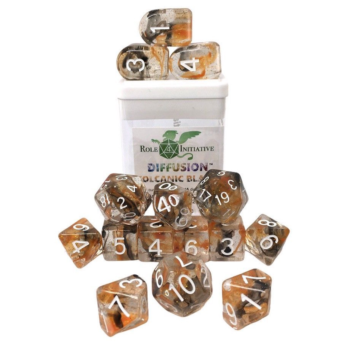 Role4Initiative 15ct Diffusion Volcanic Dice Set