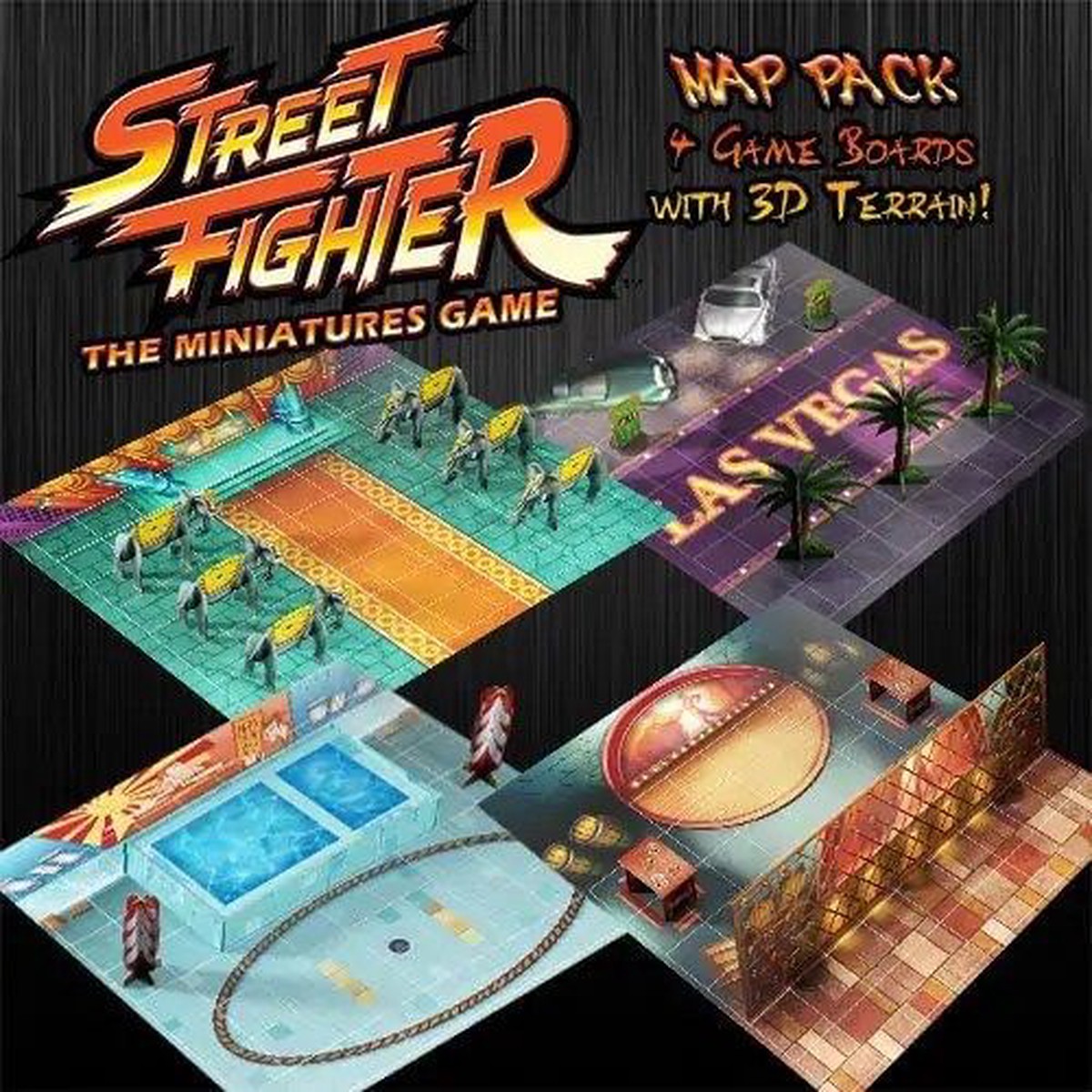Street Fighter Miniatures Game Map Pack