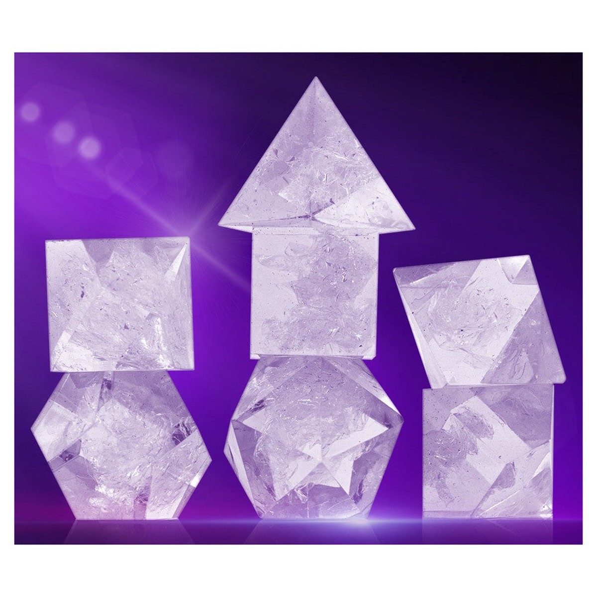 7ct Dice Set: Cloak & Dagger Clear