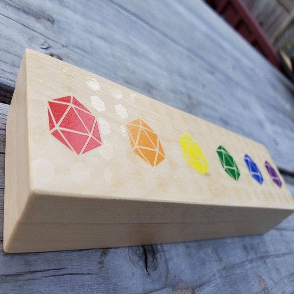 Chrom Rainbow Dice Box