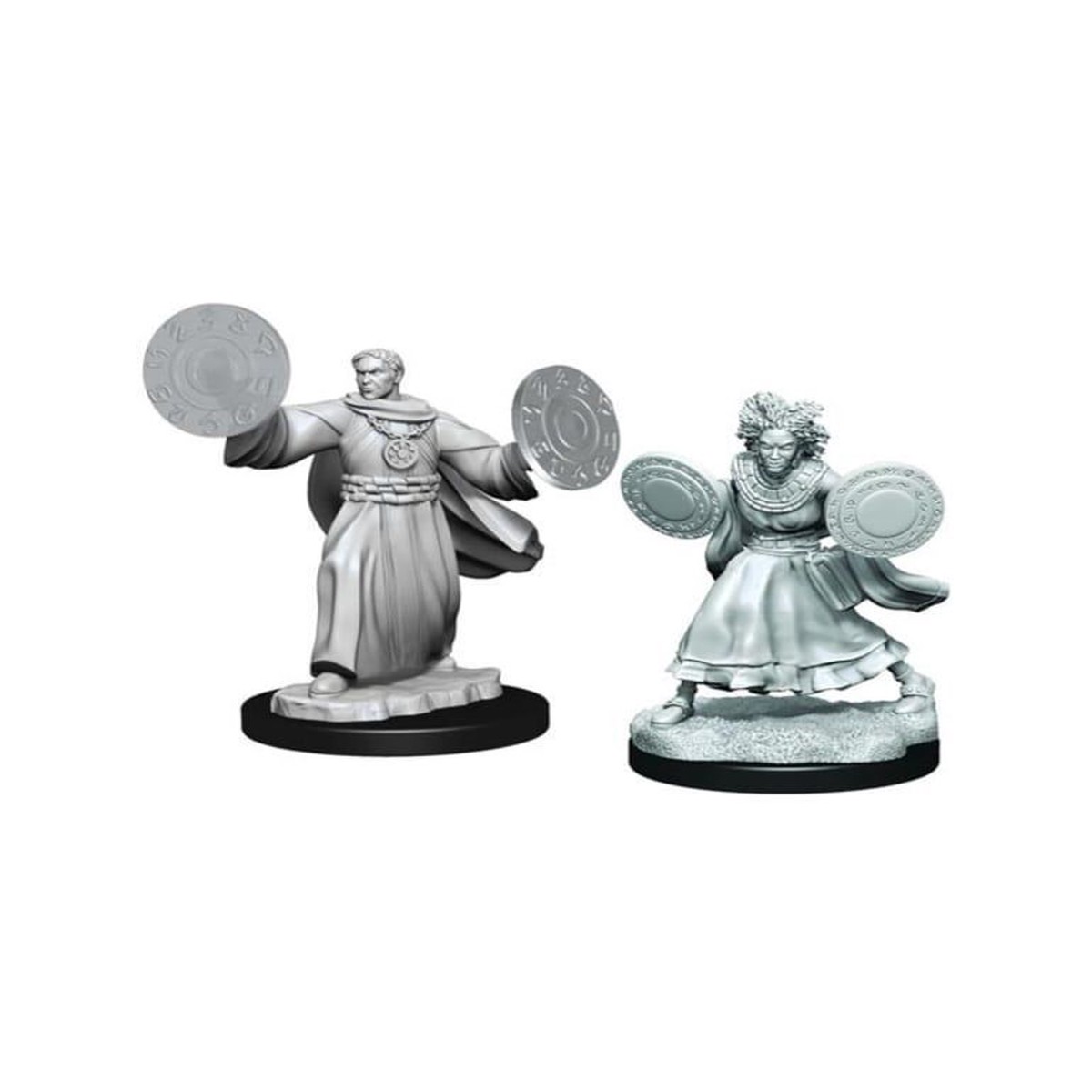 Critical Role Unpainted Miniatures Human Graviturgy and Chronurgy Wizards (90391)