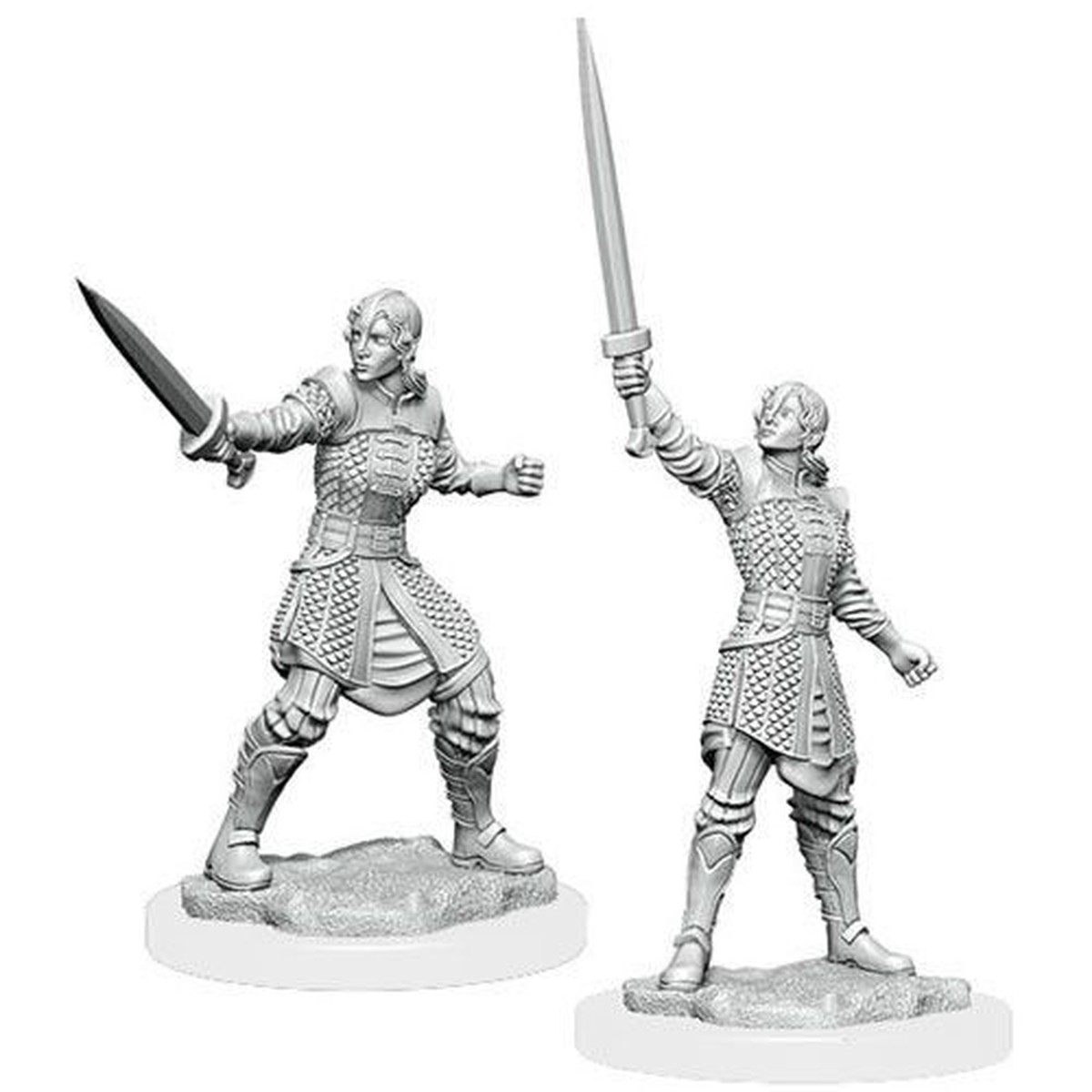 Critical Role Unpainted Miniatures Female Human Dwendalian Empire Fighter (90386)