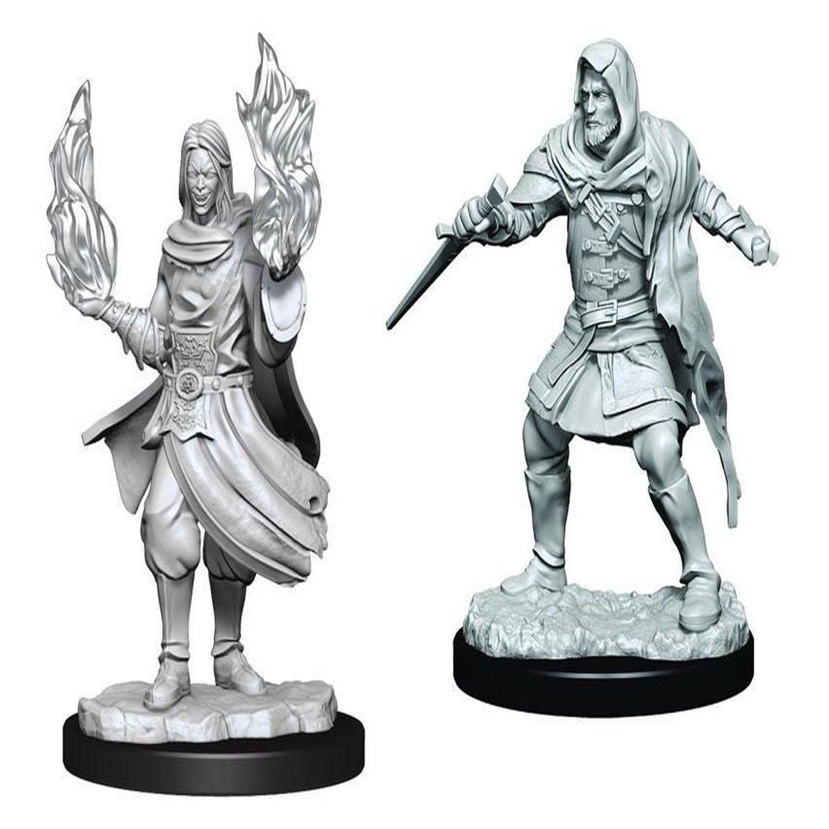 Critical Role Unpainted Miniatures Male Hollow One Rogue & Sorcerer (90380)