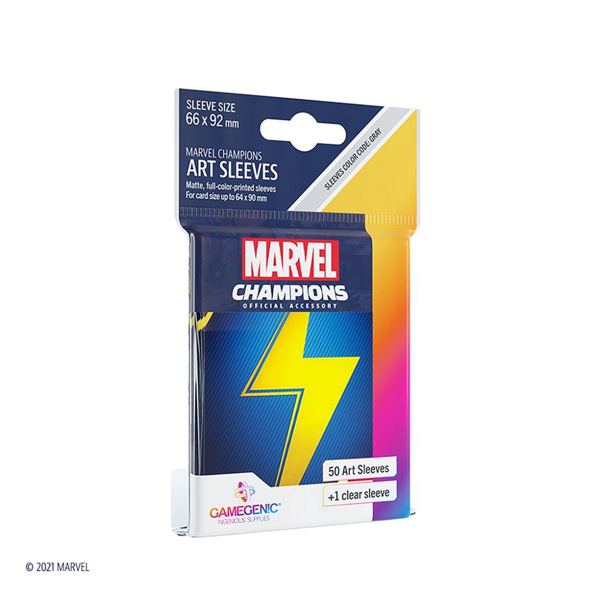 Gamegenic 50ct Standard Size Card Sleeves Marvel Champions Ms. Marvel (15009)