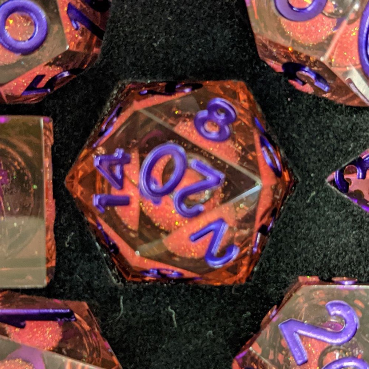 Metallic Dice Games Elixir Dice Single Liquid Core D20 - Pink/Purple