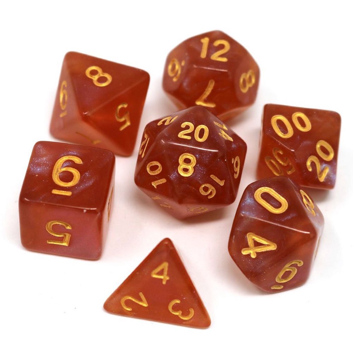 Dice Hard Dice 7ct Polyhedral Dice Set Autumn Equinox