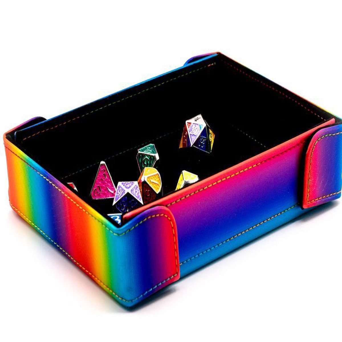 Die Hard Dice Rectangle Magnetic Dice Tray - Rainbow