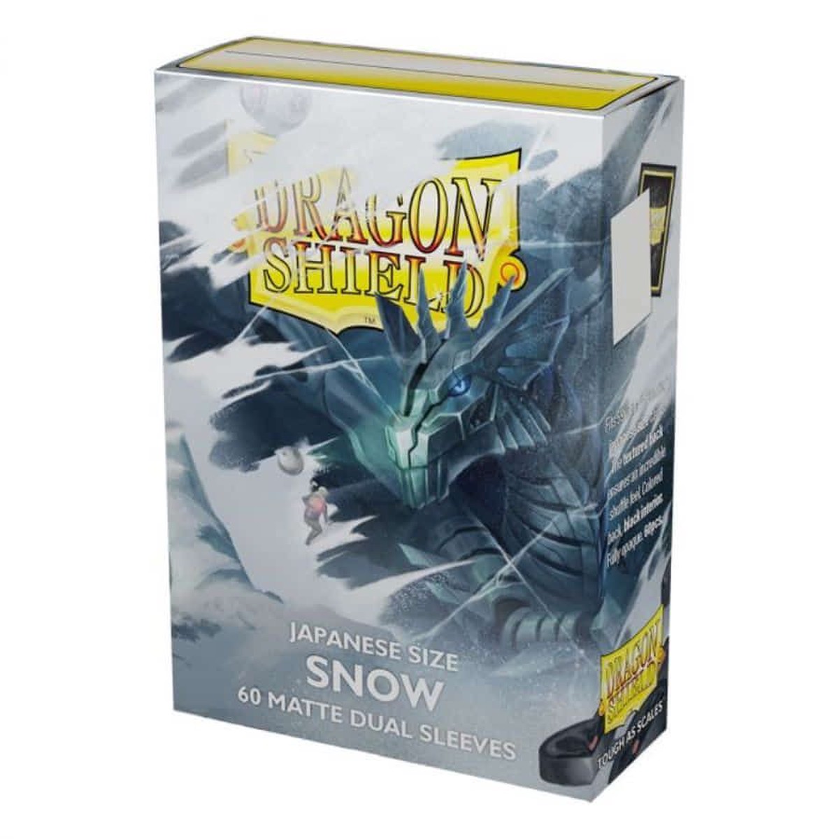 Dragon Shield 60ct Japanese Size Matte Dual Sleeves Snow