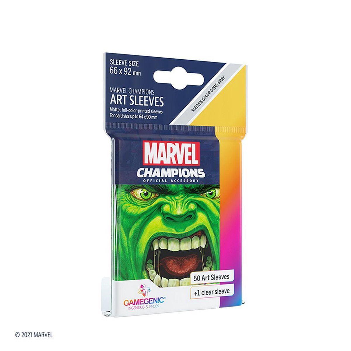 Gamegenic 50ct Standard Size Card Sleeves Marvel Champions Hulk (15004)