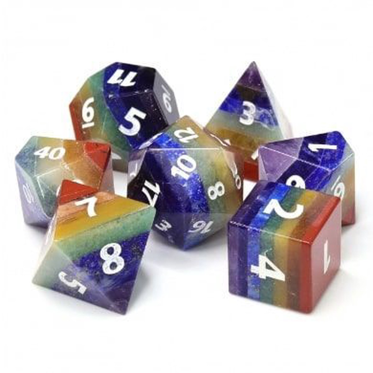 Foam Brain Games 7ct Gemstone Dice Set - Sediment Prism