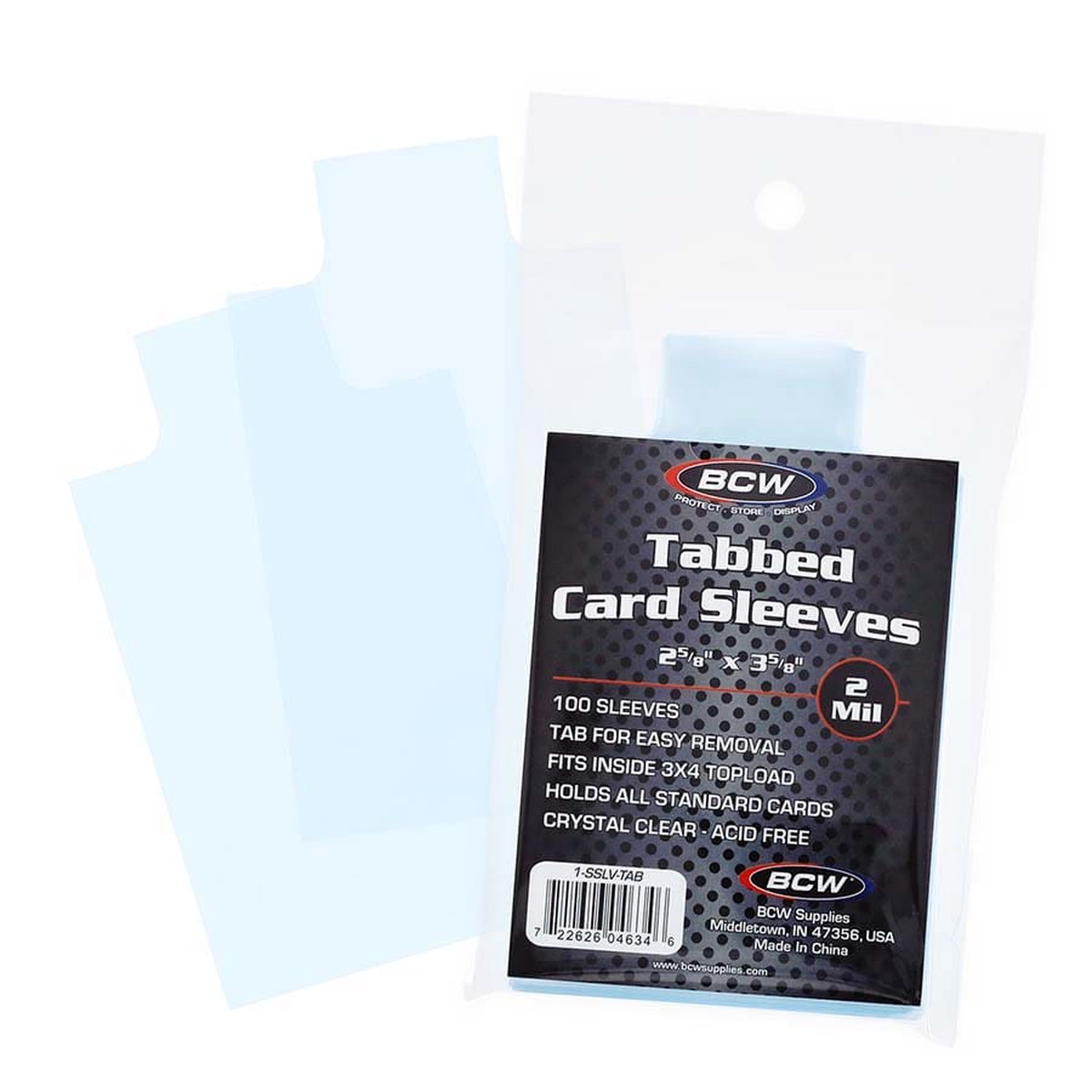 BCW Standard Card Sleeves with Tab (100ct)