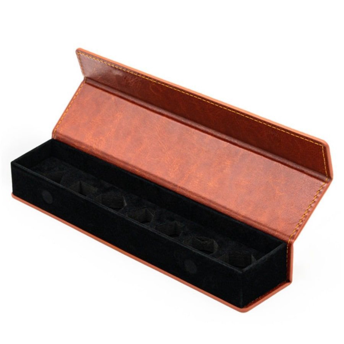 Foam Brain Games Magnetic Leatherette Dice Vault Brown