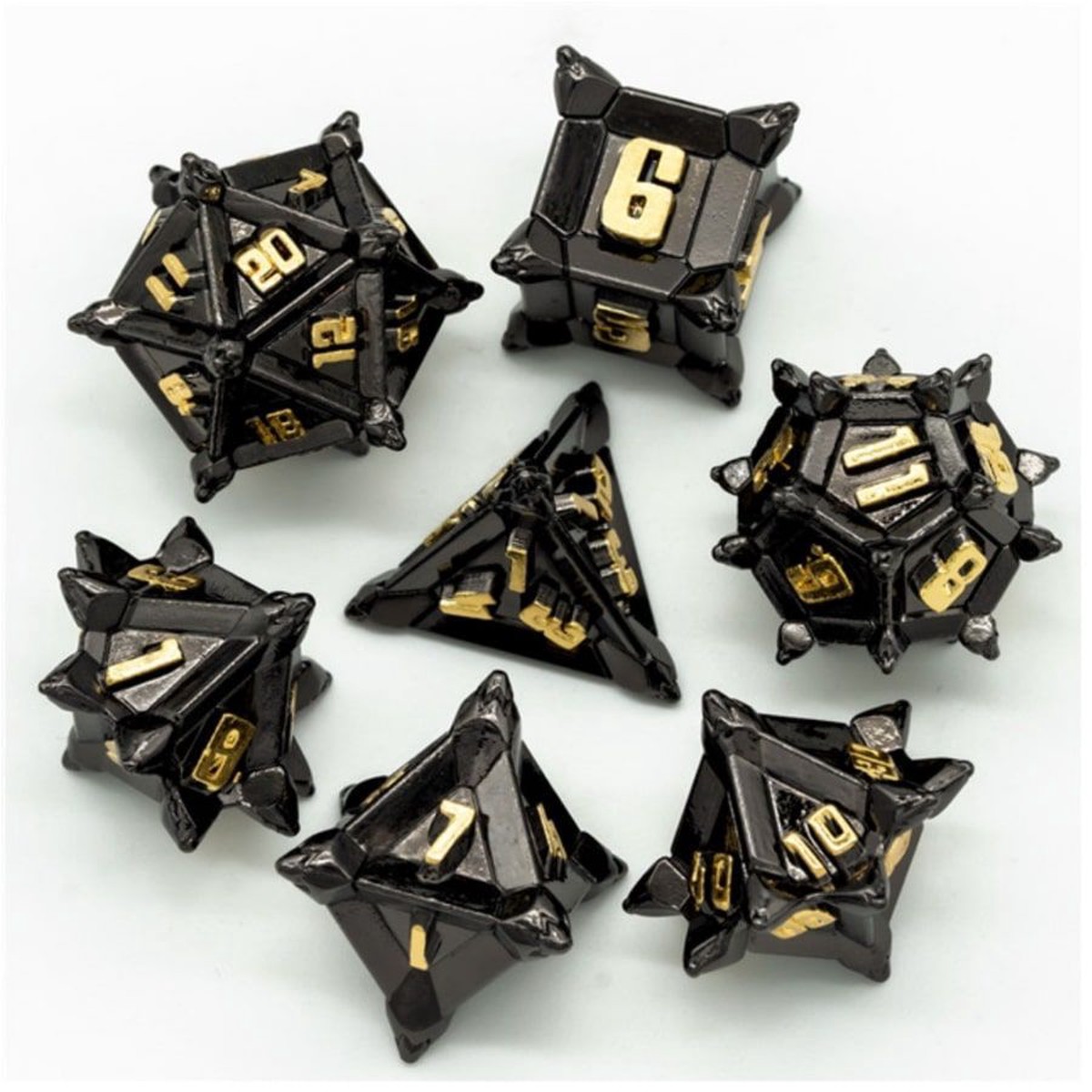 Foam Brain Games Medieval Flail 7ct Metal Dice