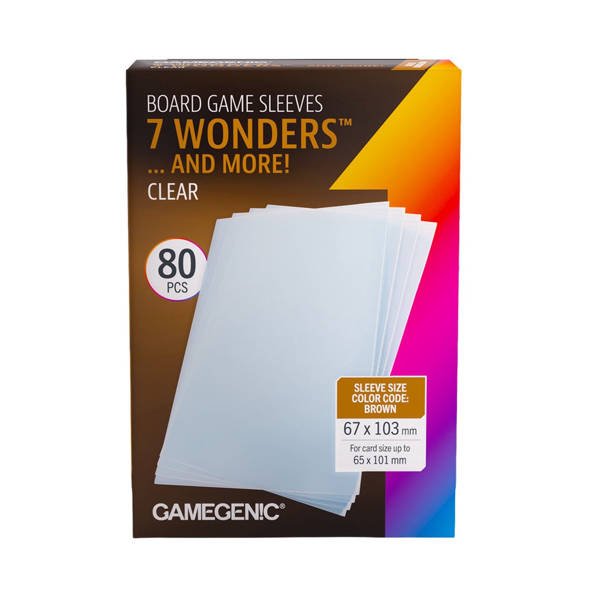 New Arrival Board Game Sleeves 7 Wonders Clear