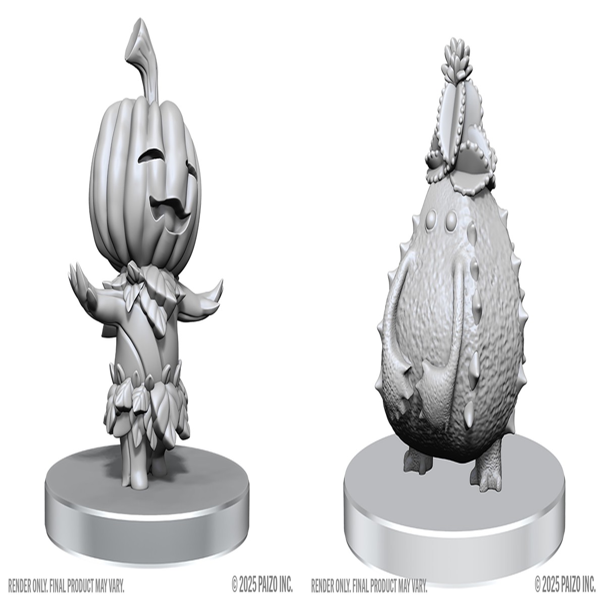 New Arrival Pathfinder Battles Deep Cuts Unpainted Miniatures: W28 Gourd Leshy and Cactus Leshy