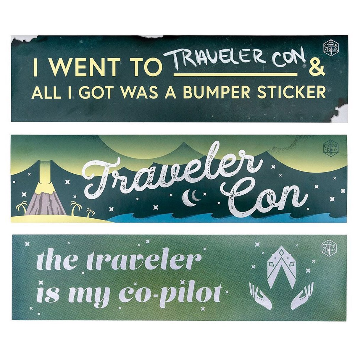 Critical Role TravelerCon Bumper Sticker 3-pack