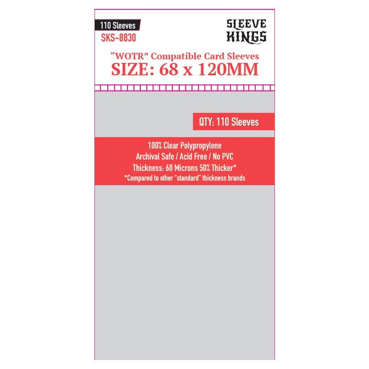 Sleeve Kings Card Sleeves 110ct War of the Ring 68x120mm