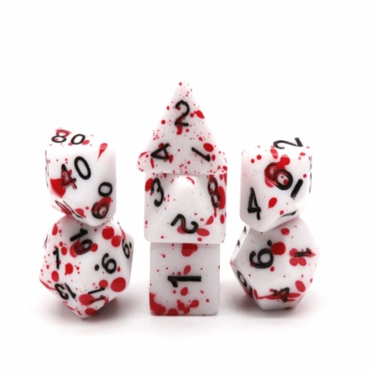 7ct Blood Splatter Dice Set