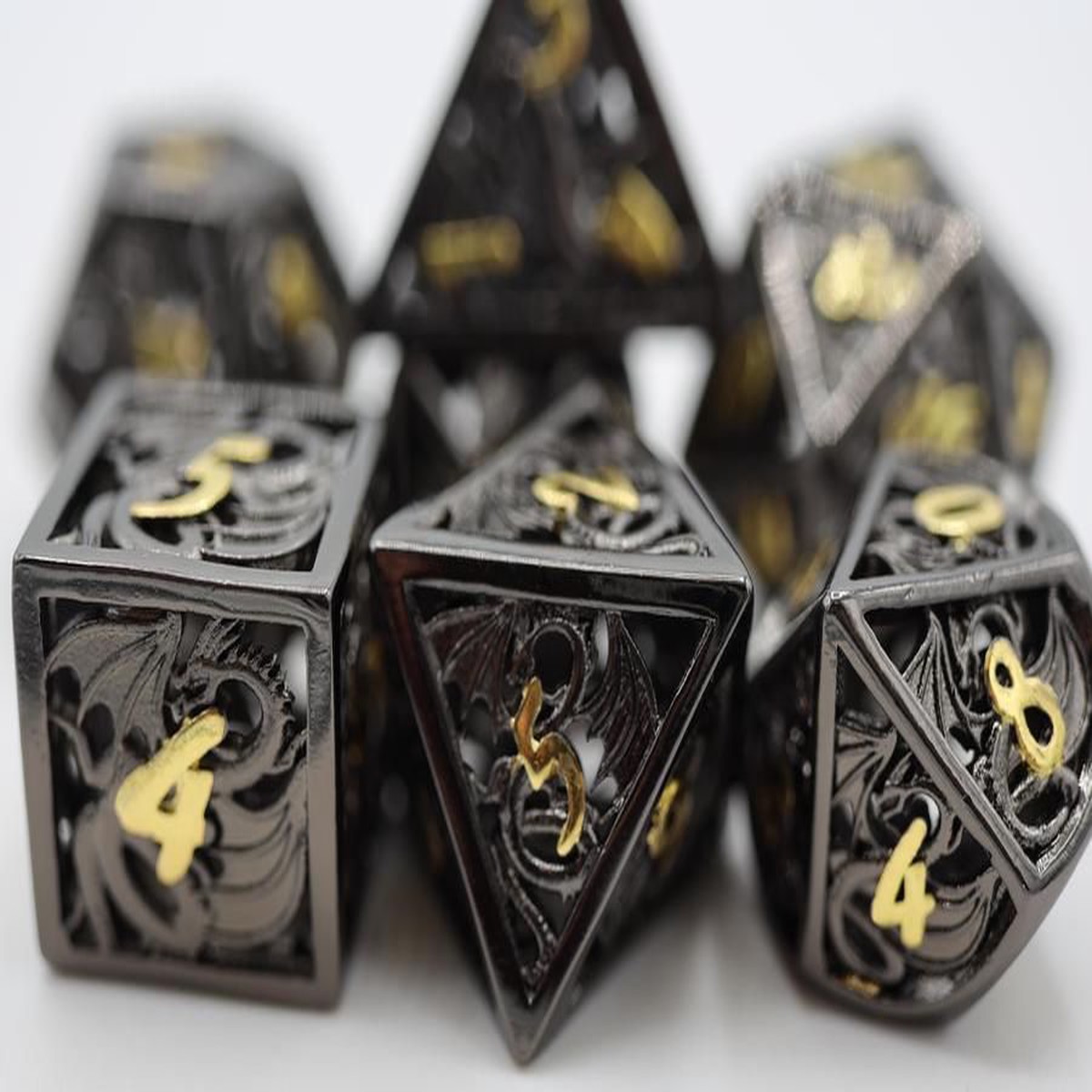 Hollow Dragon 7ct Dice Set - Night