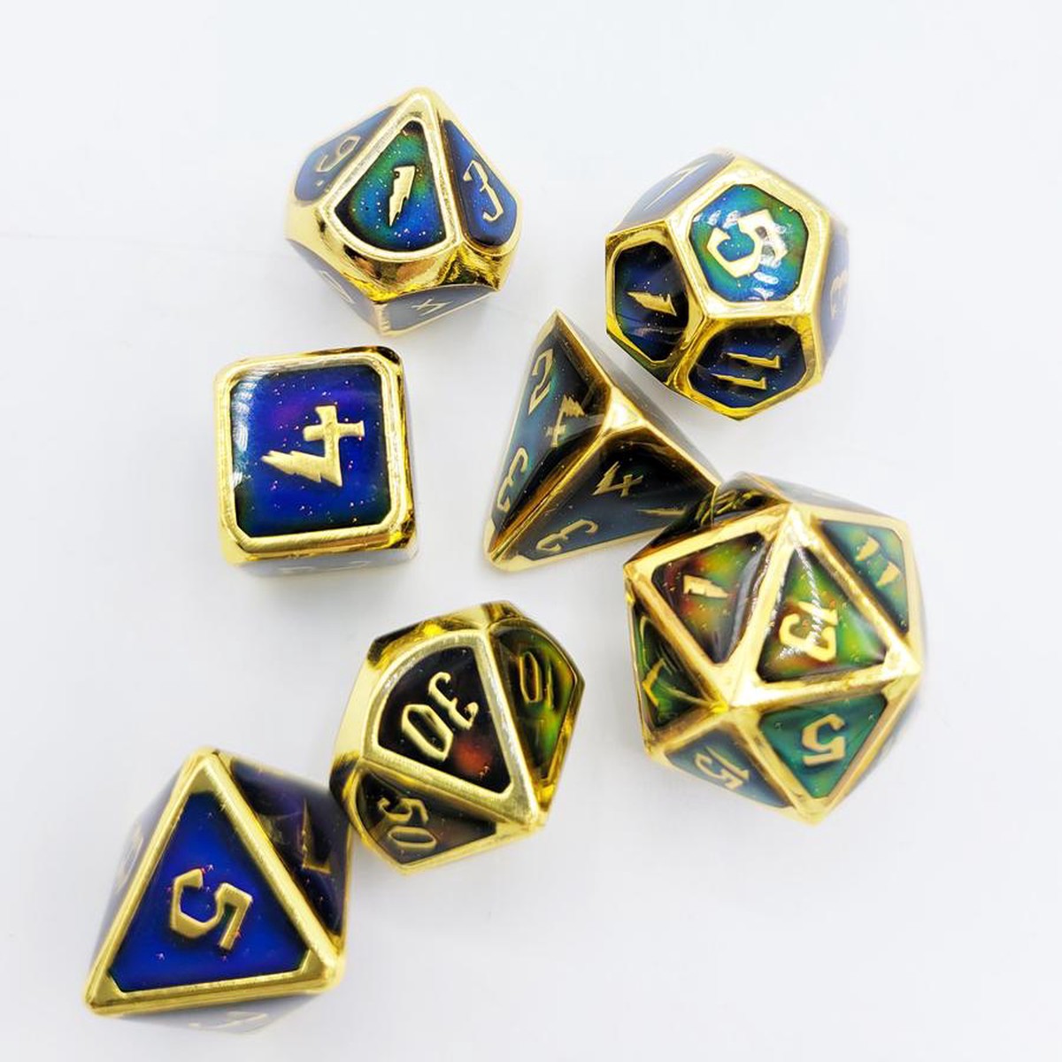 Prismatic Spray Color Changing 7ct Dice Set