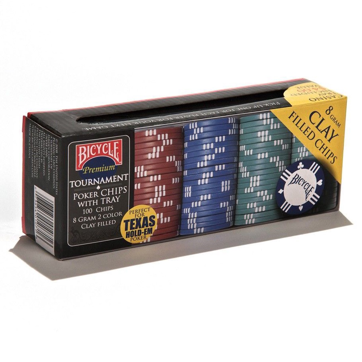 Bicycle Premium Tournament Poker Chips With Tray (100)
