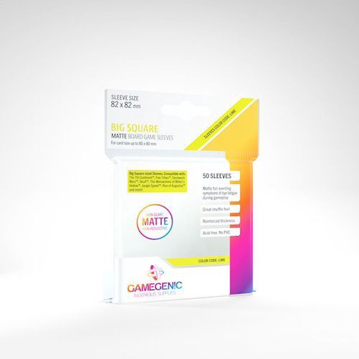 Gamegenic 50ct Matte Big Square Board Game Sleeves