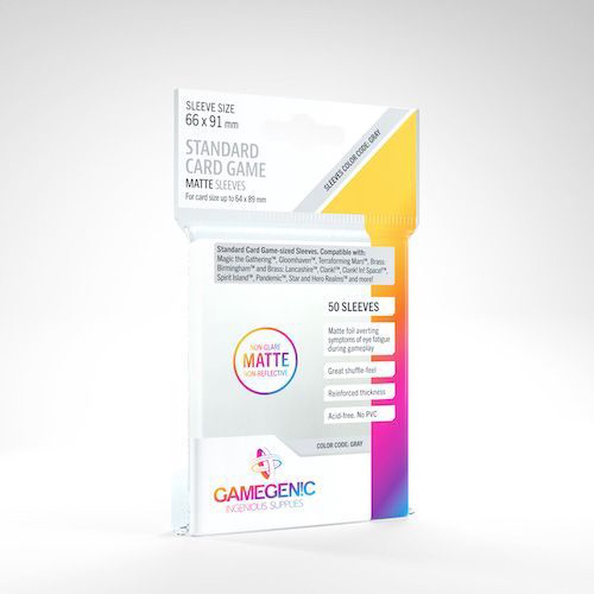 New Arrival Gamegenic 50ct Matte Standard Card Board Game Sleeves