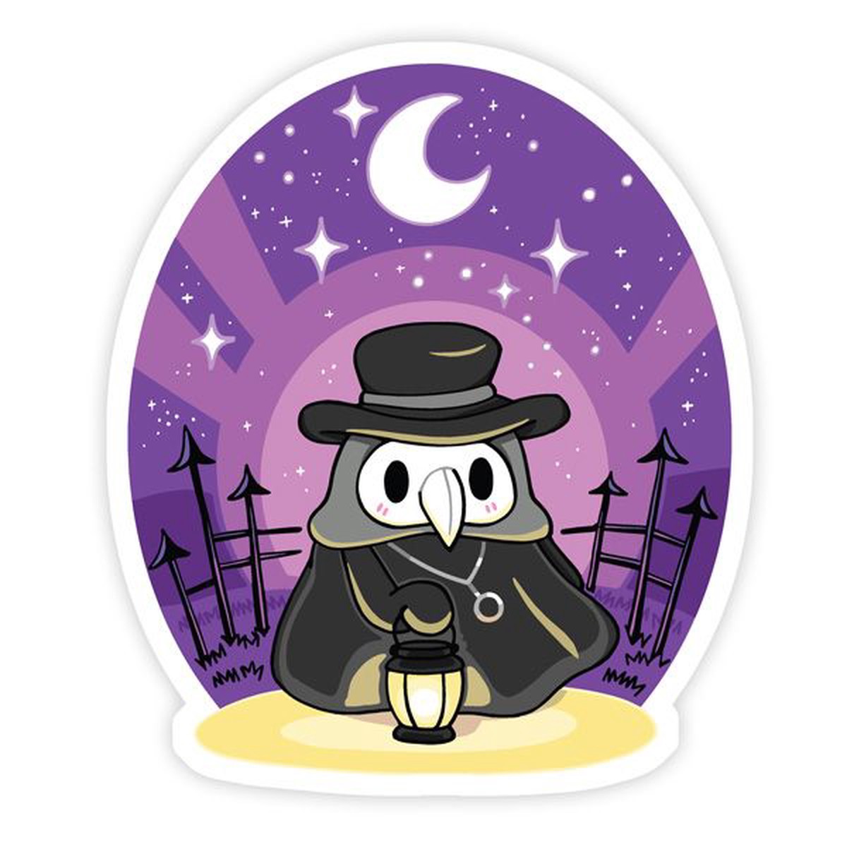 3" Plague Doctor Gate Sticker