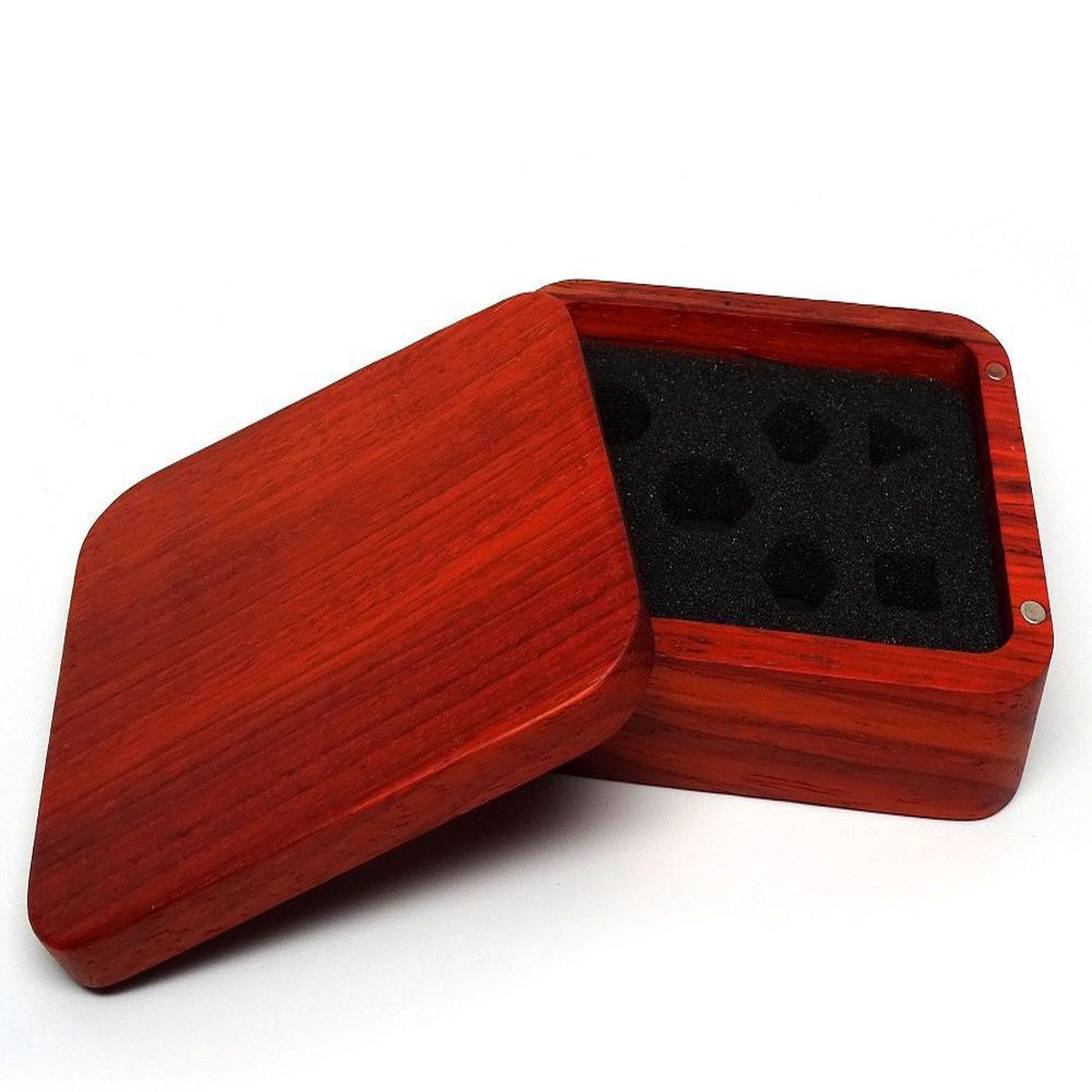 Easy Roller Wooden Dice Case - Plain Padauk