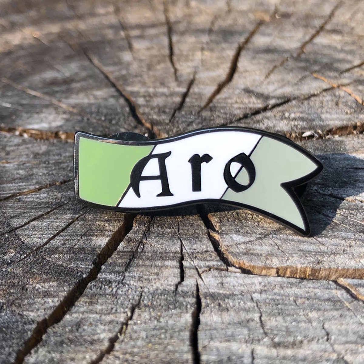 Flint & Feather Alignment Enamel Pin: Aro