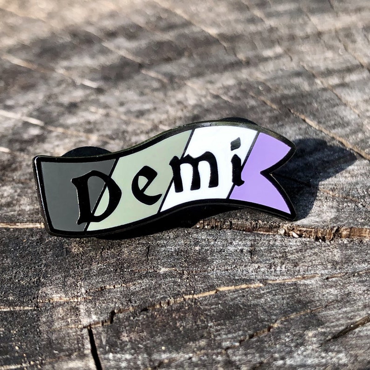Flint & Feather Alignment Enamel Pin: Demi