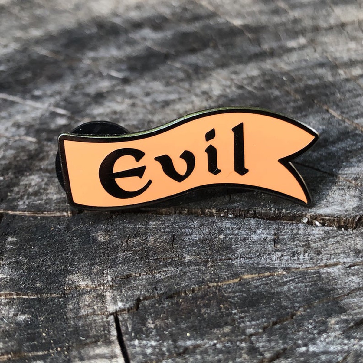 Flint & Feather Alignment Enamel Pin: Evil (Bottom)