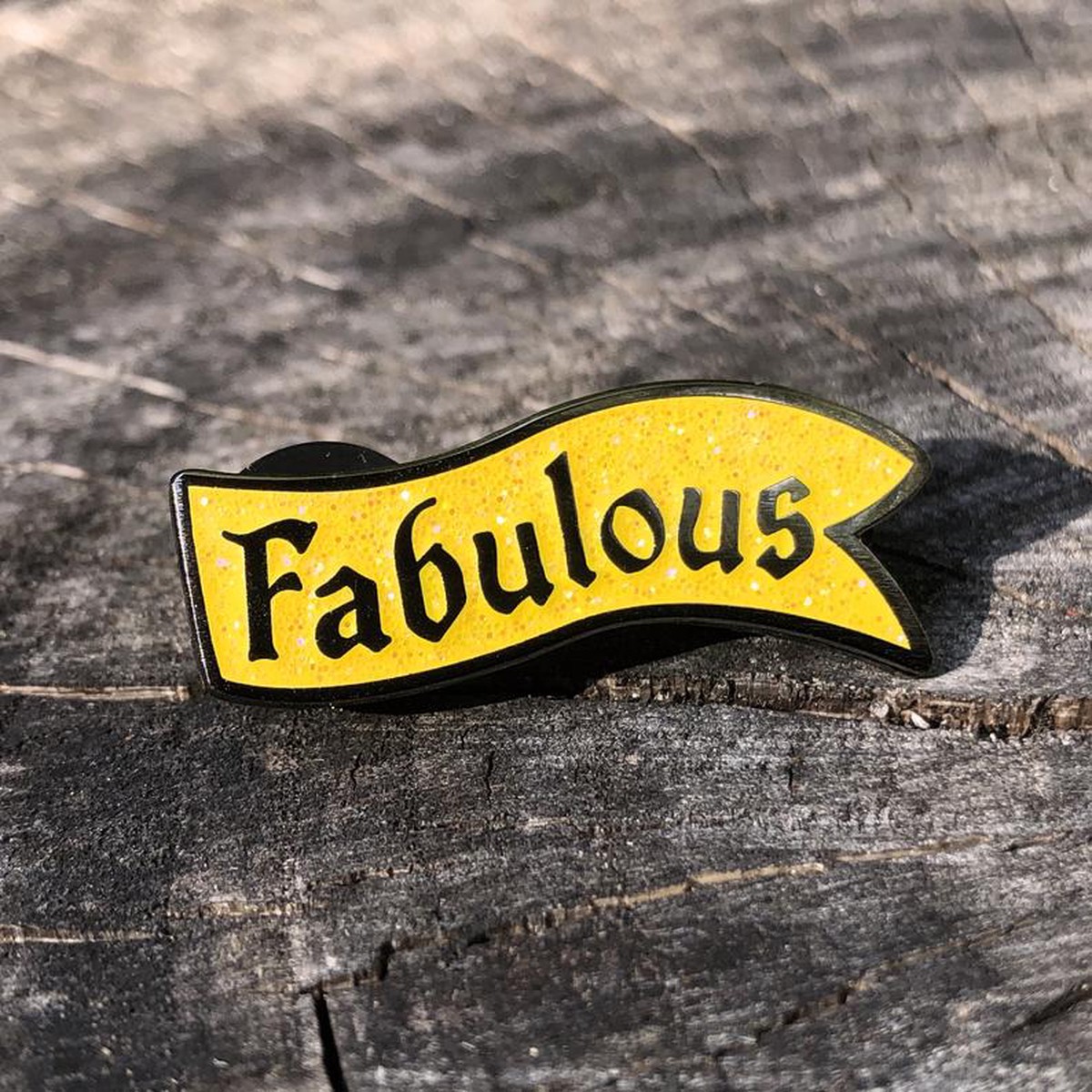 Flint & Feather Alignment Enamel Pin: Fabulous