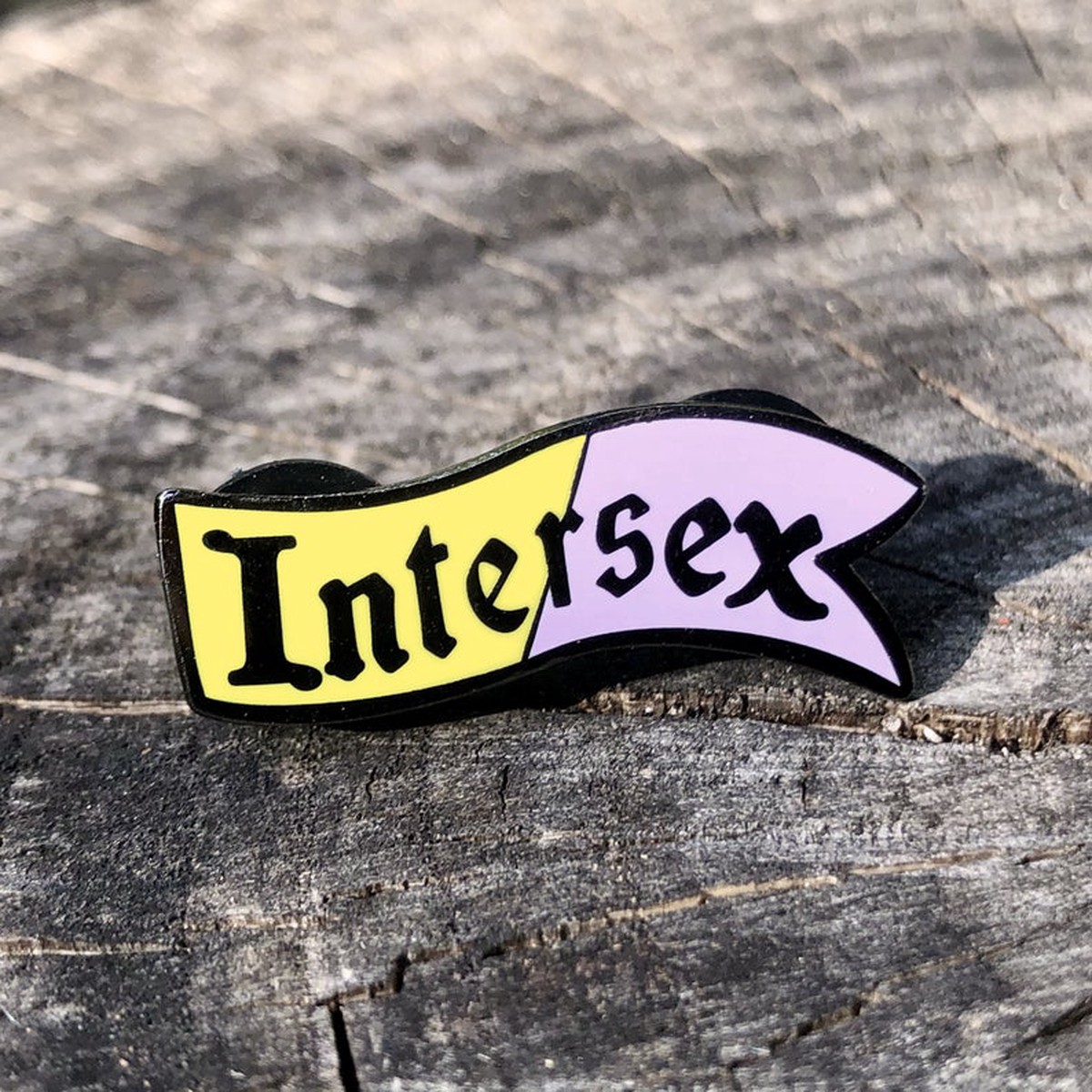 Flint & Feather Alignment Enamel Pin: Intersex