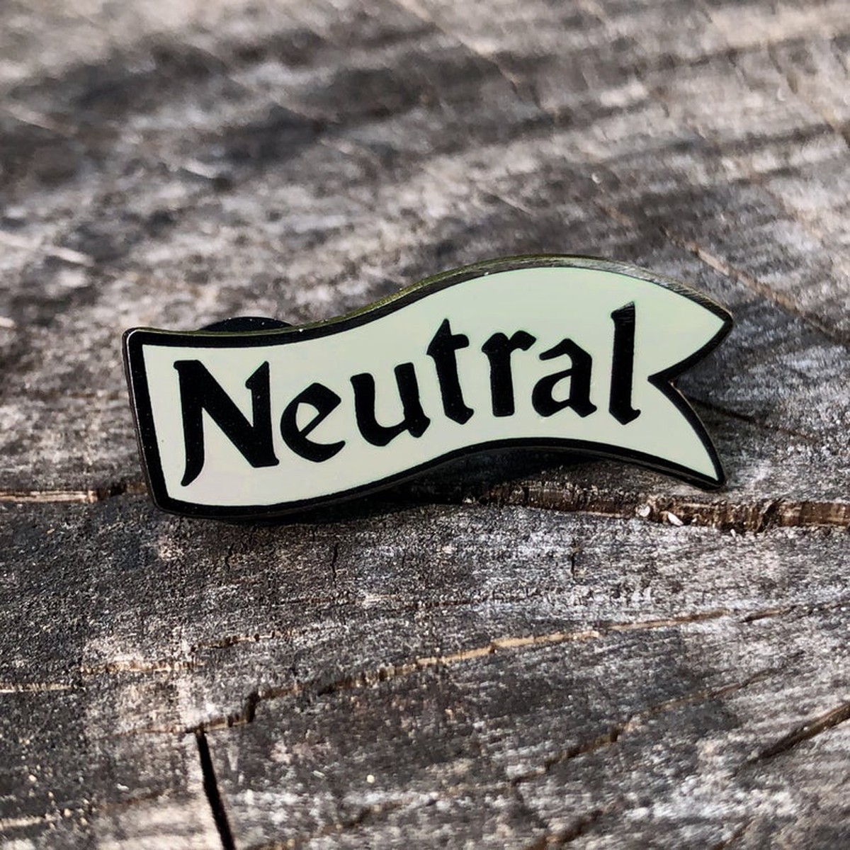 Flint & Feather Alignment Enamel Pin: Neutral (Bottom)