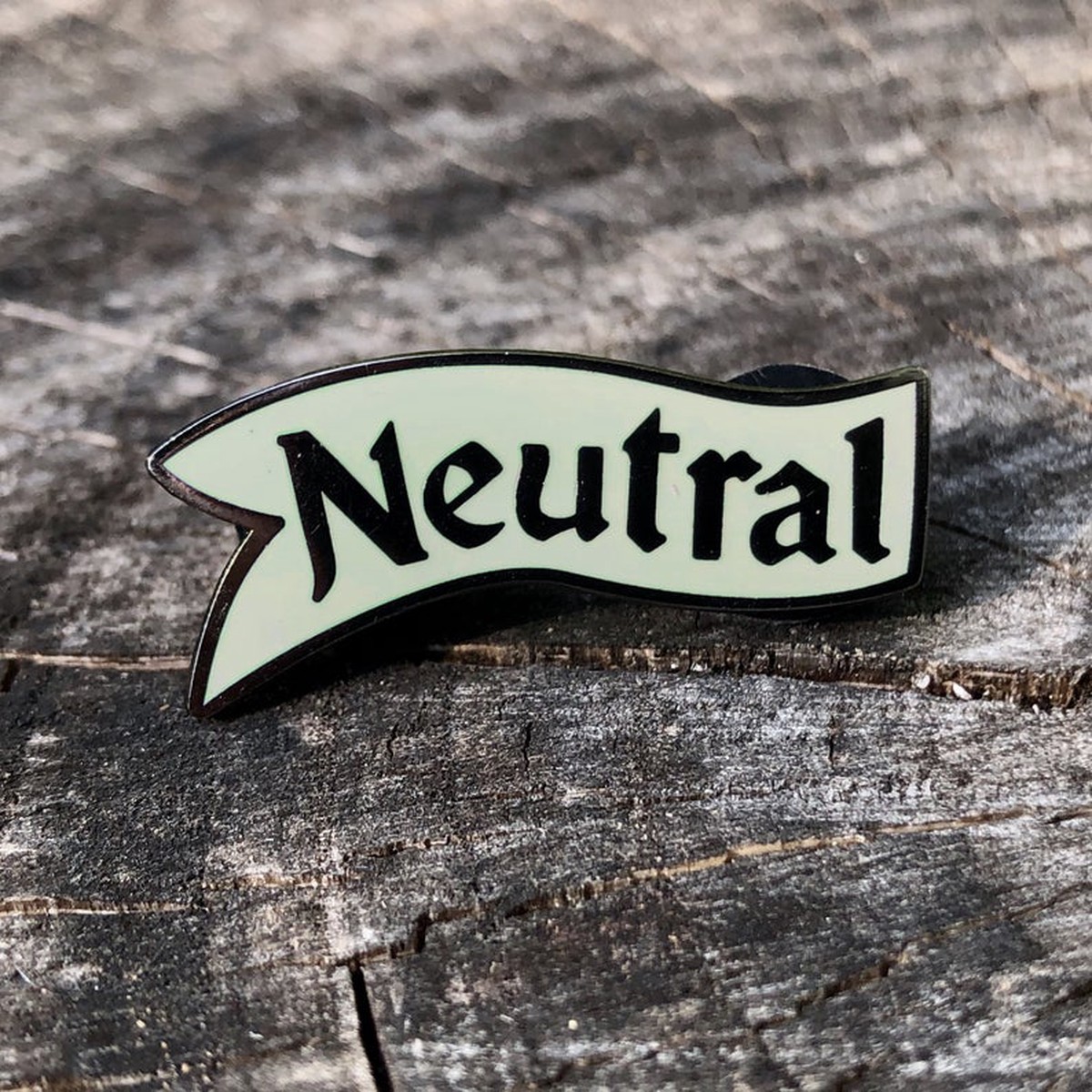 Flint & Feather Alignment Enamel Pin: Neutral (Top)