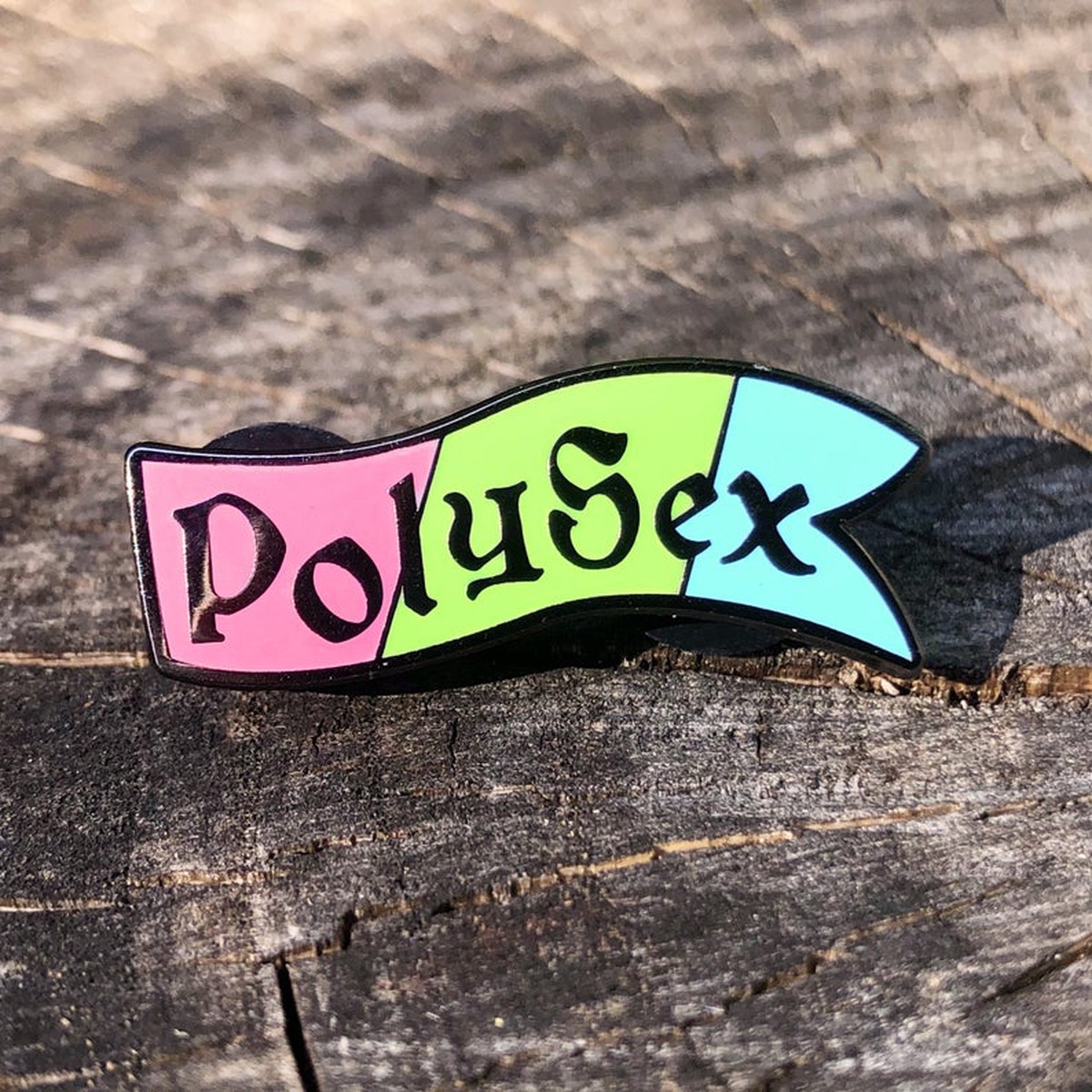 Flint & Feather Alignment Enamel Pin: PolySex