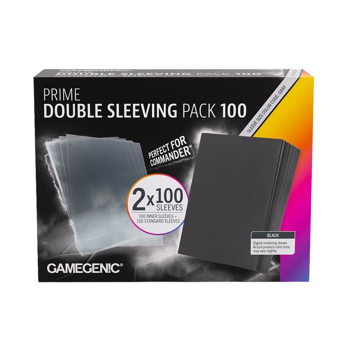 Gamegenic Standard Card Sleeves 2x 100ct Prime Double Sleeving Pack