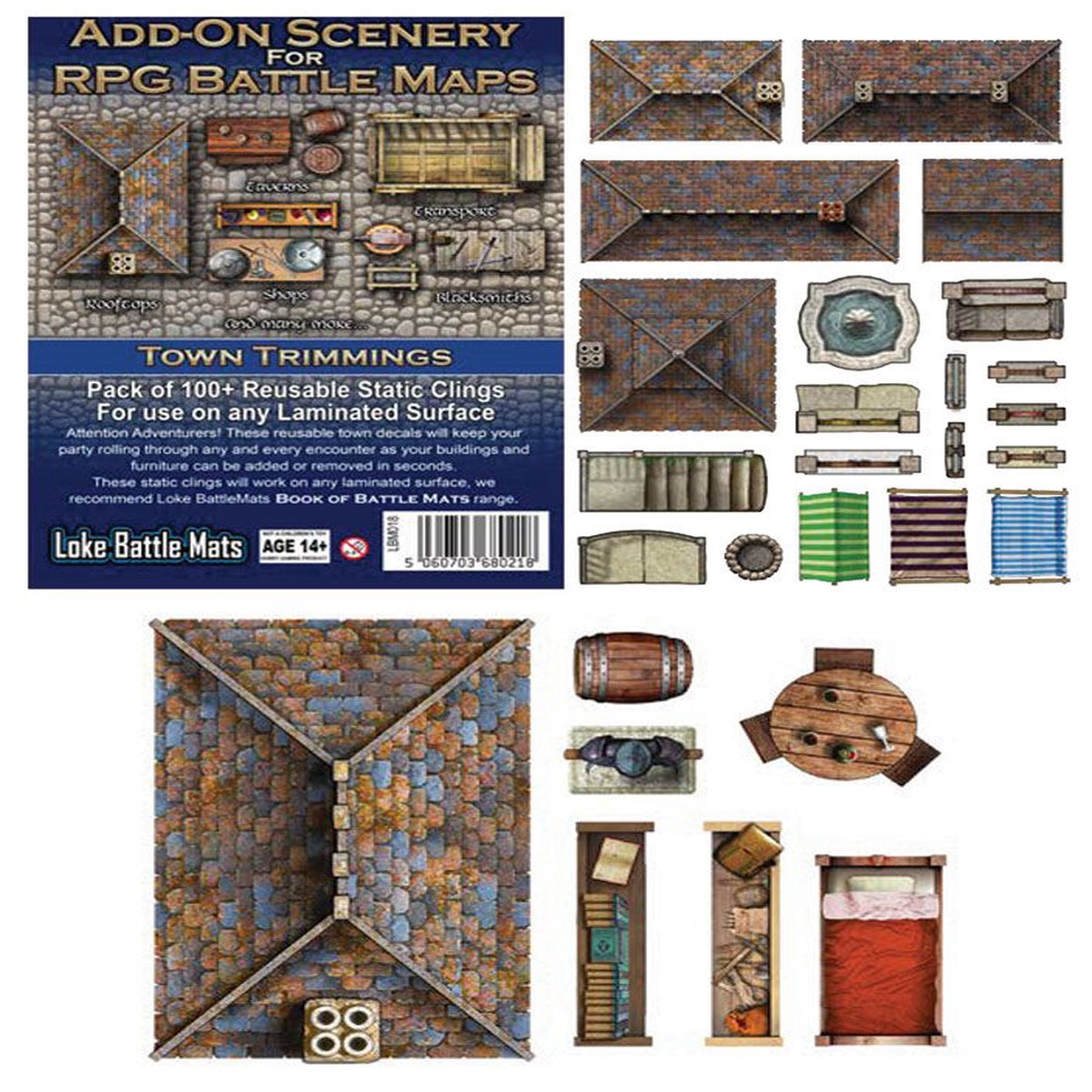 RPG Battle Mats Add-On Scenery Town Trimmings