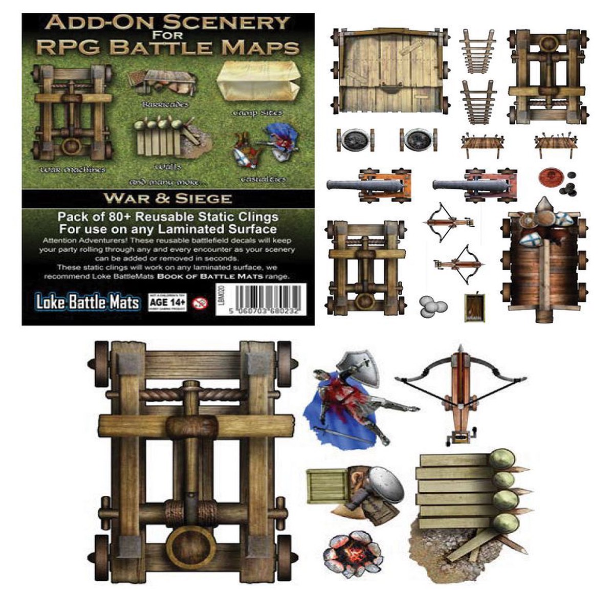 RPG Battle Mats Add-On Scenery War & Siege