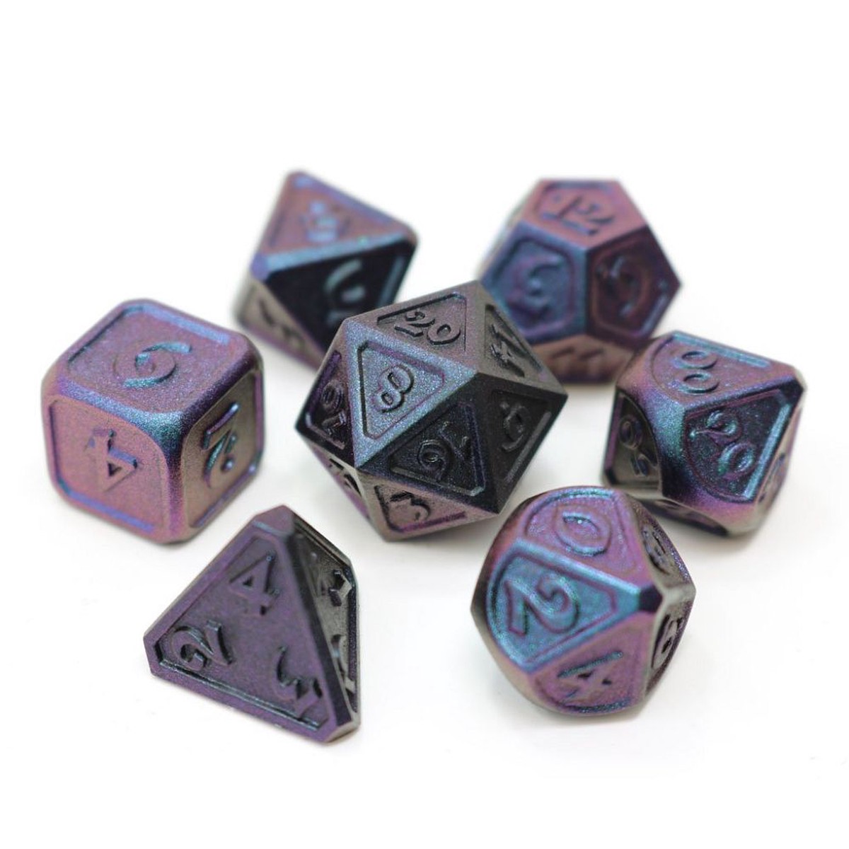 Die Hard Dice Metal Dreamscape Lunar Abyss 7ct Polyhedral Set