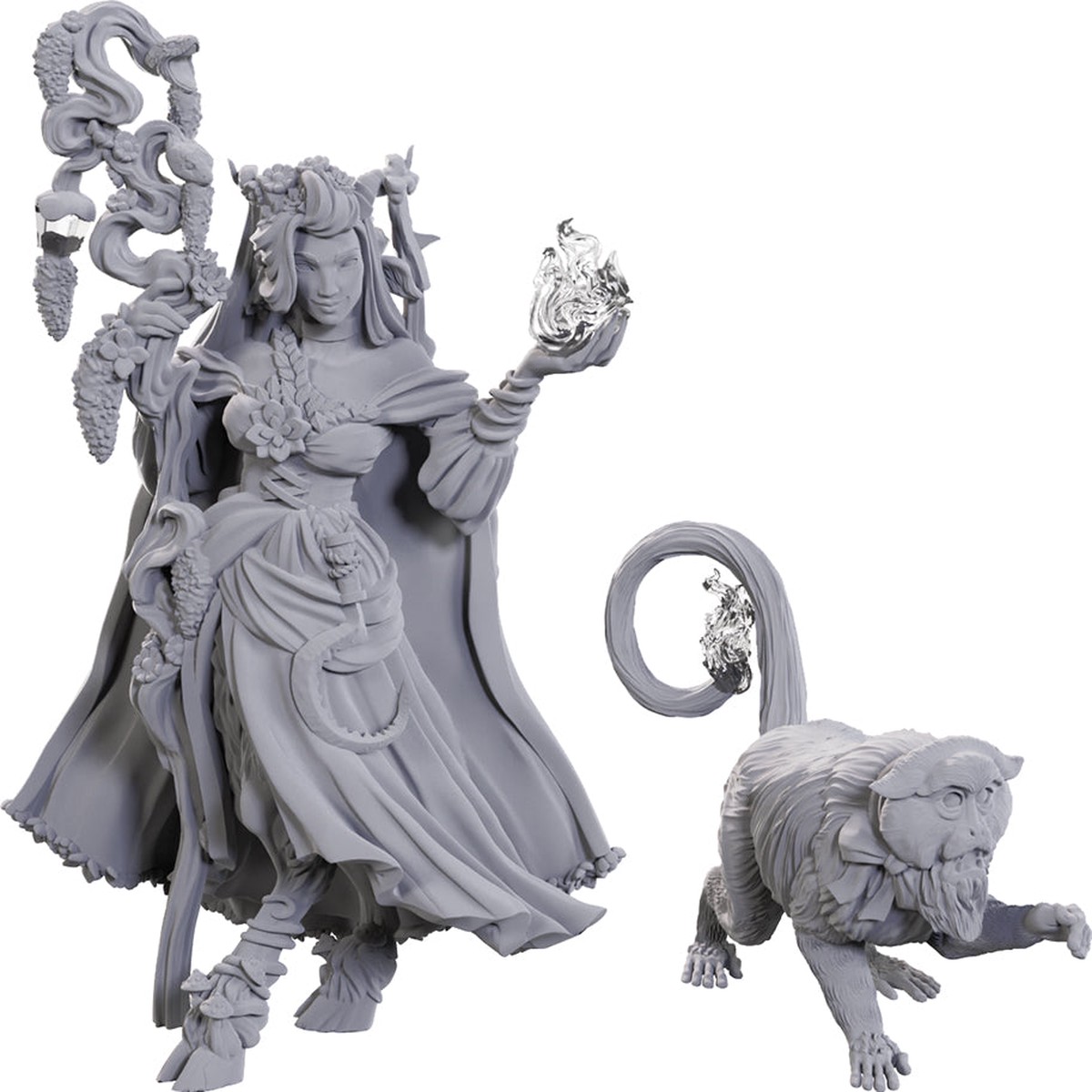 Critical Role Unpainted Miniatures: W23 Fearne Calloway & Mister