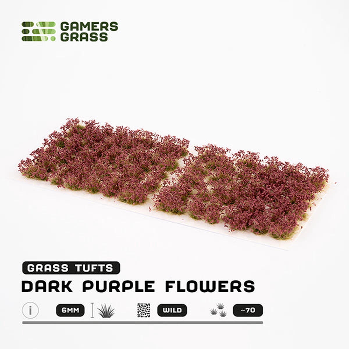 Gamers Grass Tufts: Tufts- Dark Purple Flowers- Wild